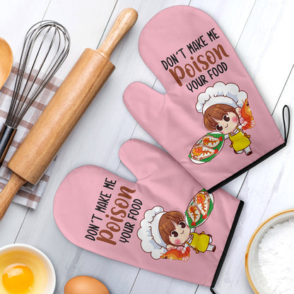 Poison Food Funny Oven Mitts