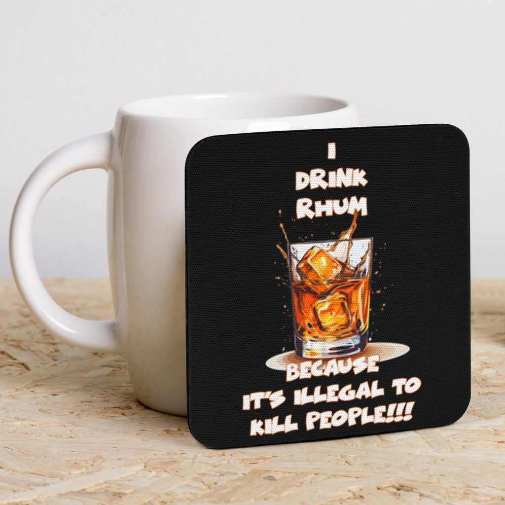 Rhum Themed Funny Coasters (Pack of 6)