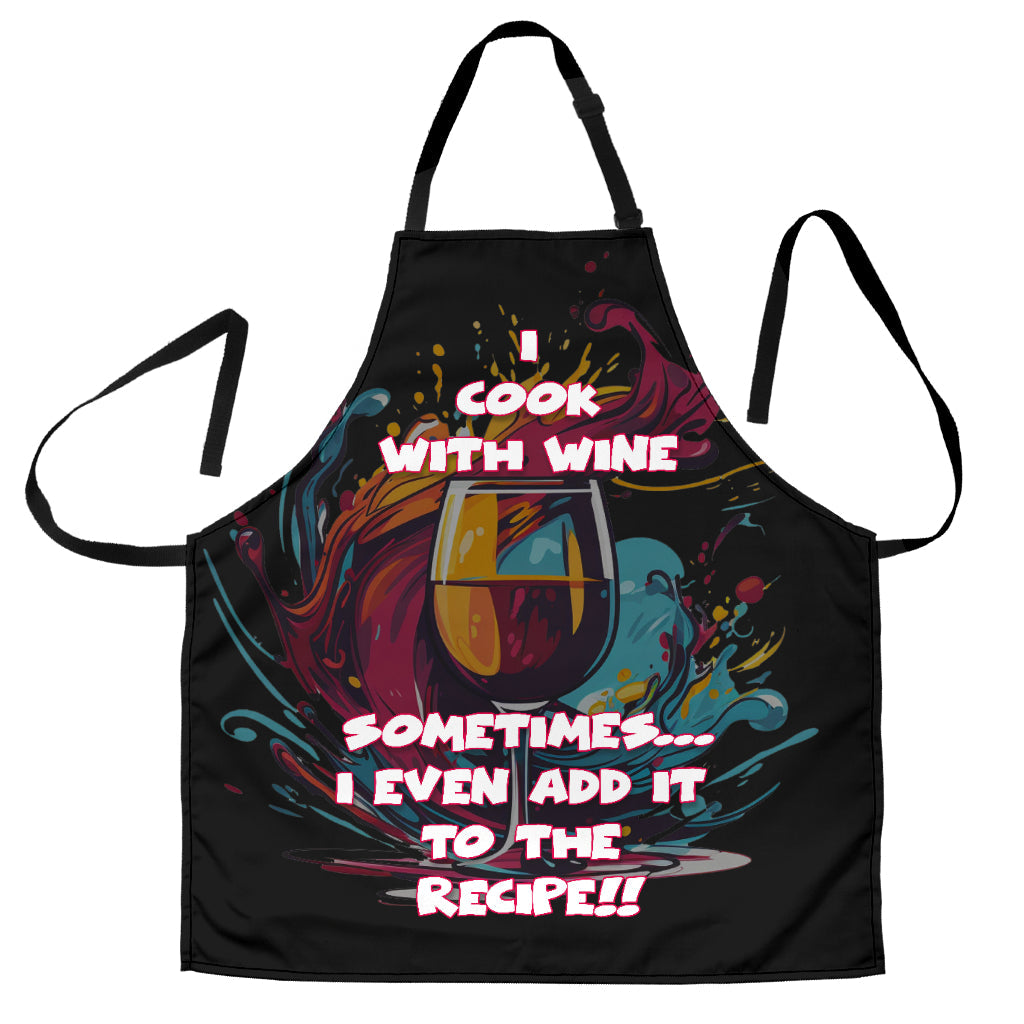 Wine Themed Funny Aprons Universal Fit