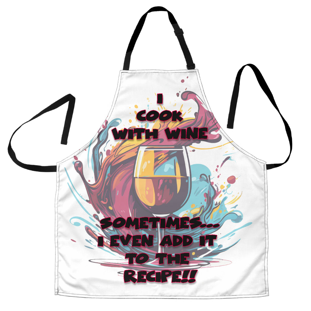 Wine Themed Funny Aprons Universal Fit