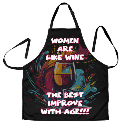 Wine Themed Funny Aprons Universal Fit