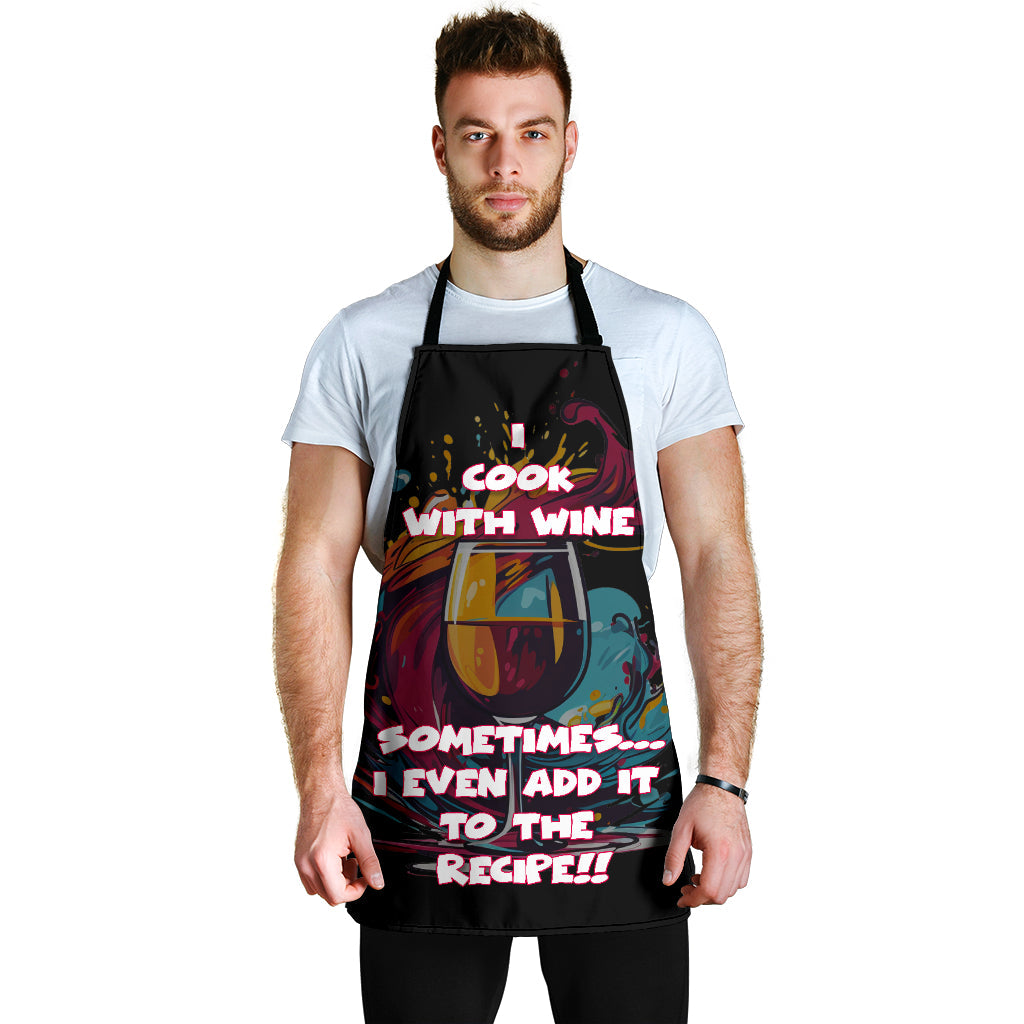 Wine Themed Funny Aprons Universal Fit