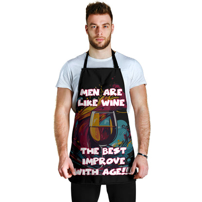 Wine Themed Funny Aprons Universal Fit