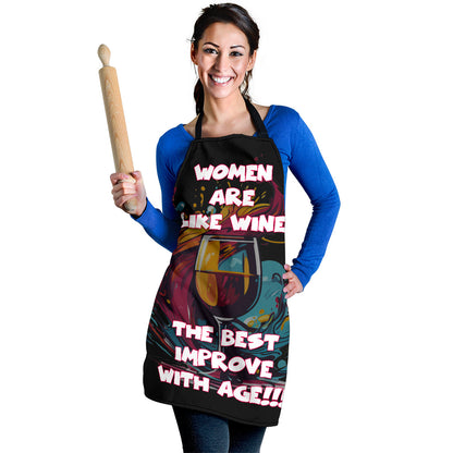 Wine Themed Funny Aprons Universal Fit